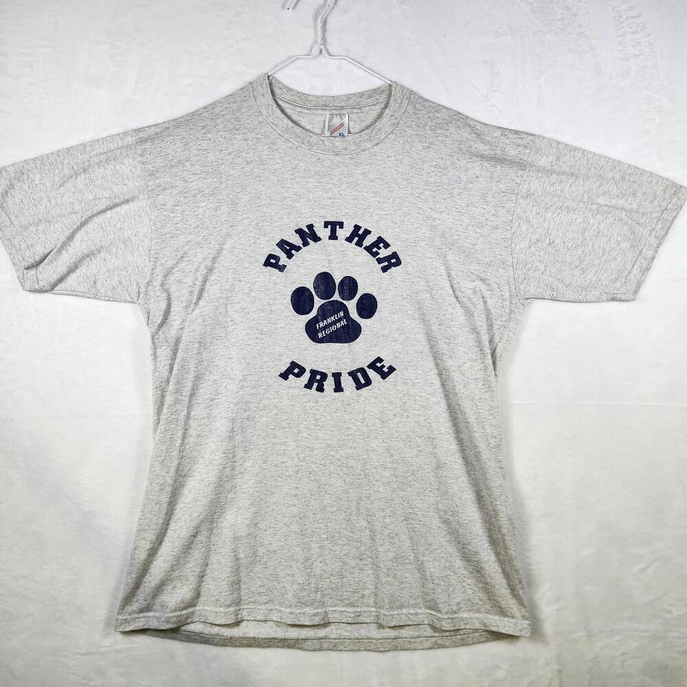 Vintage School Panther Pride Tshirt Grey Size XL